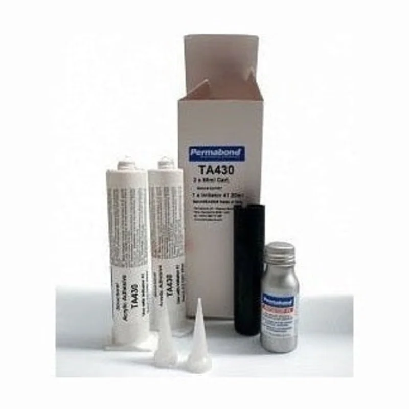 Permabond Acrylic Slow Set 40-60 min TA430 130ml Kit 2x65ml Syringes & 1x20ml Bottle Initiator 41