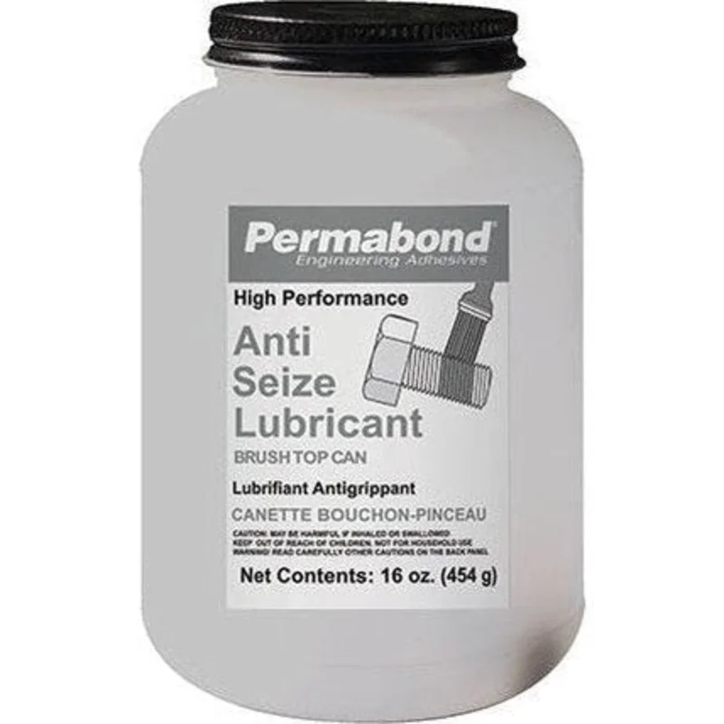 Permabond Antiseize 1-Pound bottle with brush, rapid-drying chemial & heat-resistant brush-on compound