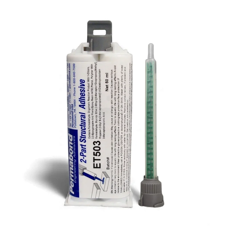 Permabond ET503  5 minute fast-setting cold-temperature curing water and humidity resistant epoxy adhesive