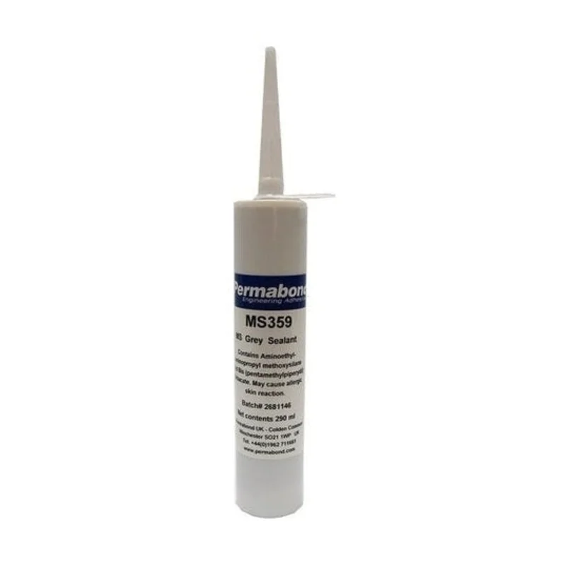 Permabond MS359 Grey & Clear MS Polymer Medium Set 10 - 20 min Cartridge (Non-Sag) and Starter Kits Clear