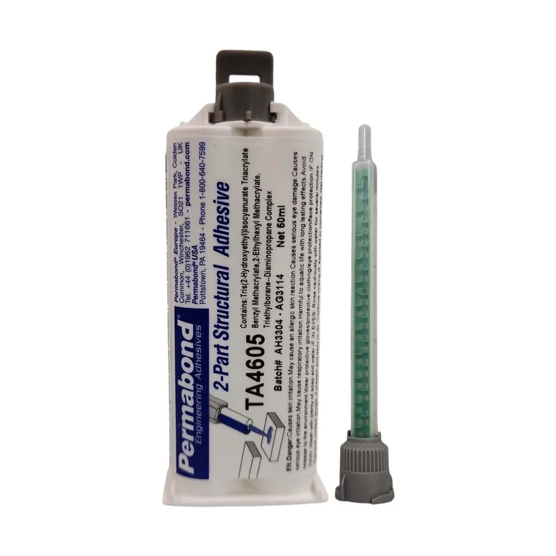 Permabond TA4605 Polyolefin (PE, PP) & Rubber Bonder Thick Gel Fast Set 5-10 min Acrylic MMA Adhesive Off-White