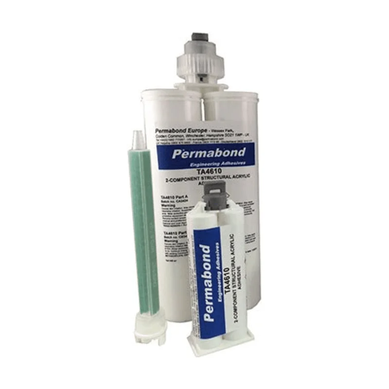Permabond TA4610 Polyolefin (PE, PP), Teflon (PTFE) & Rubber Bonder Thick Gel 12-15 min Acrylic MMA Adhesive Off-White