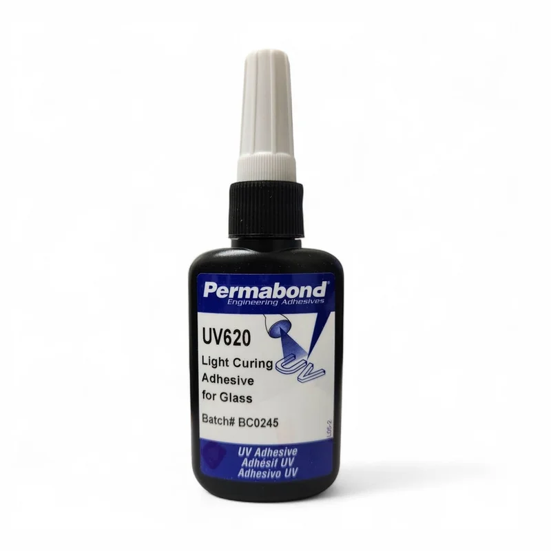 Permabond UV620 Medical Grade UV glue with High Optical Clarity, Very Clear, Transparent, thicker slow flow