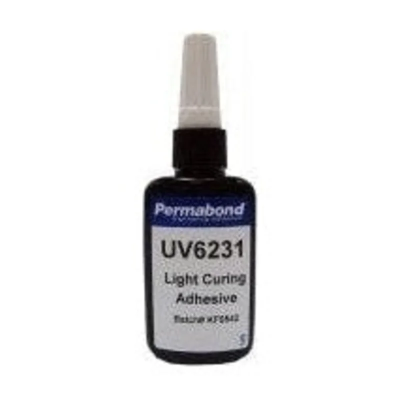 PERMABOND UV6231 UV glue with high clarity and excellent moisture and humidity resistance, thicker gel ultra-slow flow