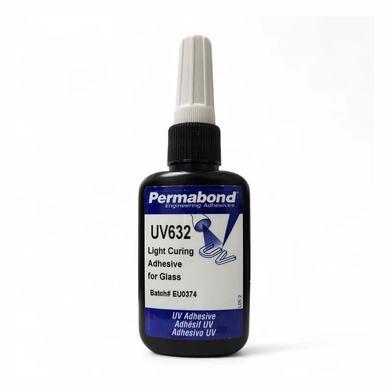 Permabond UV632 low viscosity thin UV glue optimized for Acrylic Plastics, also great for glass and other plastics