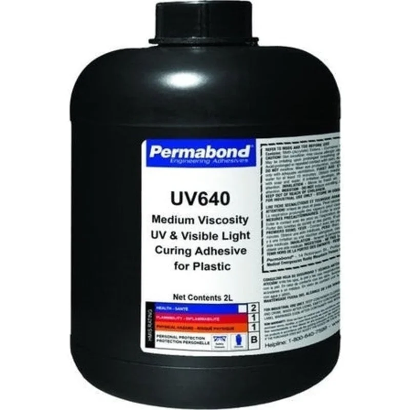 Permabond UV640 thicker viscosity general purpose impact resistant clear UV glue
