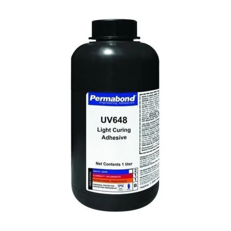 Permabond UV648 UV glue thick slow-flow gap filling clear transparent plastic bonding