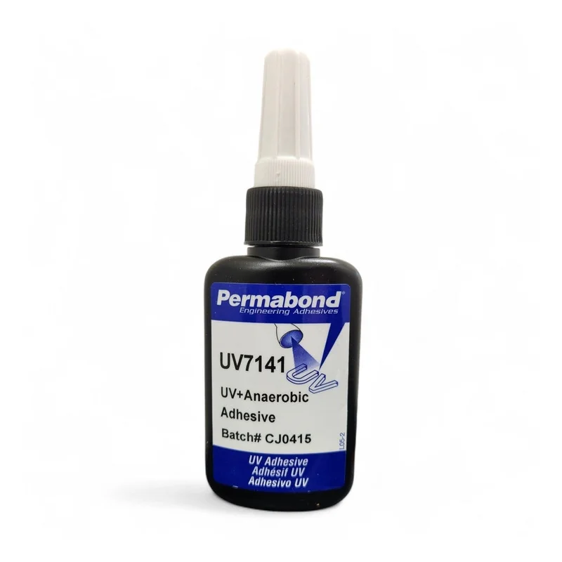 PERMABOND UV7141, Dual-Curable Glue - UV or Anaerobic curable glue for bonding ceramics, glass, mirrors and metals