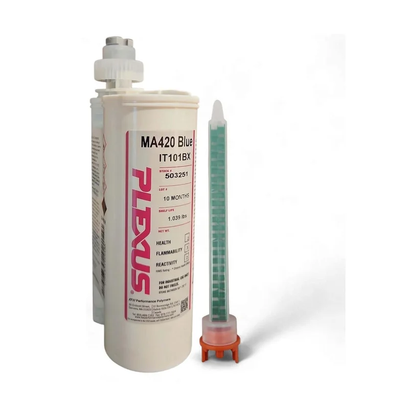 PLEXUS AO420 (AKA MA420) - 10:1 Ratio Cartridge- Two-part methacrylate adhesive Straw (Cream)