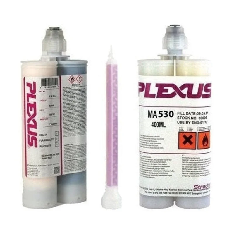 Plexus MA530 (53000 Gray) Non-Sag Gel, 30-Minute MMA Adhesive for Metals & Composites Gray