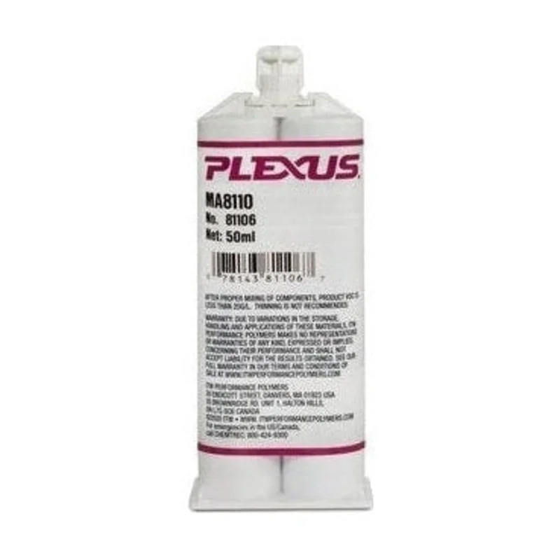 PLEXUS MA8110 GB - Metals, Galvanized Metals, Hot-Dipped Metals, Nylons, and Plastics MMA Glue Medium 10-Min Set Toughened Low-Odor Marine Optimized