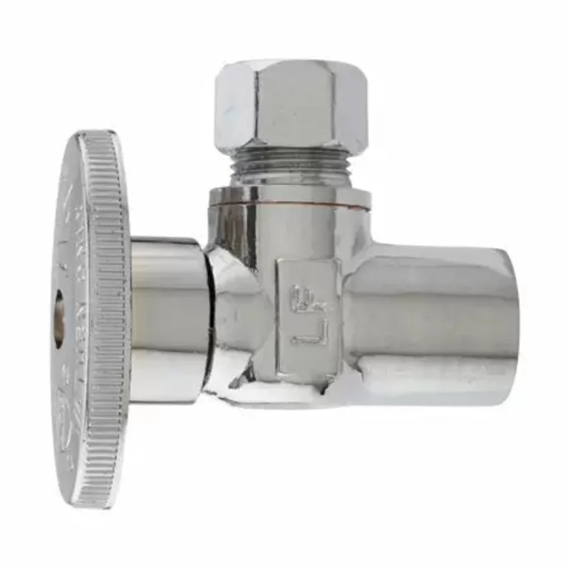 Plumb Pak Quarter Turn Angle Stop Valve, 1/2 X 3/8 in,