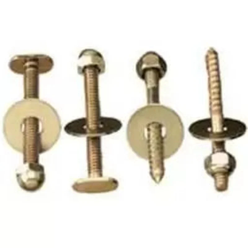 Plumb Pak Toilet Bolt & Screw Sets, Chrome Plated 1/4" x 2-1/2"