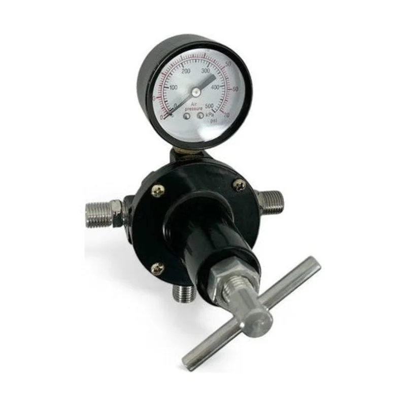 Pneumatic air pressure regulator kit with control valve and 70psi (500kPa) gauge assembly