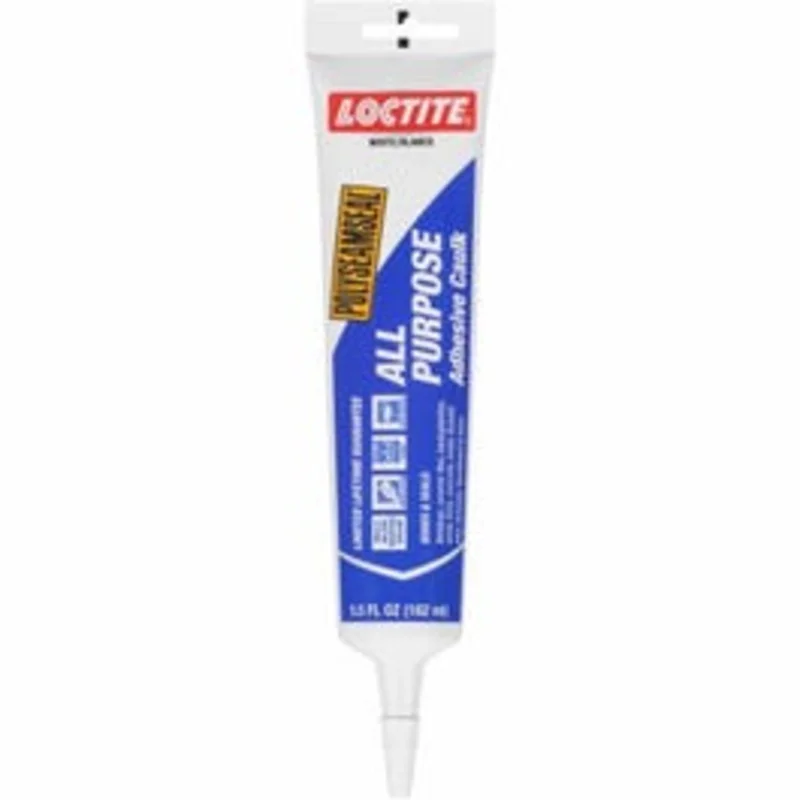 Polyseamseal All-Purpose Adhesive Caulk, White, 5.5-oz. Tube
