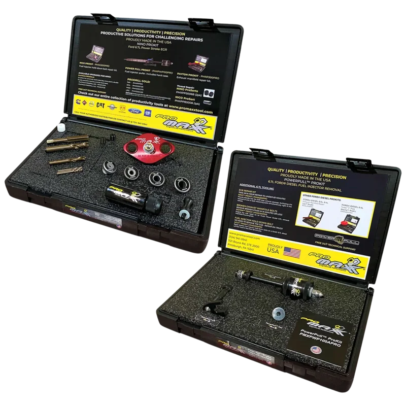 Power Stroke Package - ALPHA: Ford 6.7L Diesel EGR Mounting Bolt Repair & Fuel Injector Puller Kit