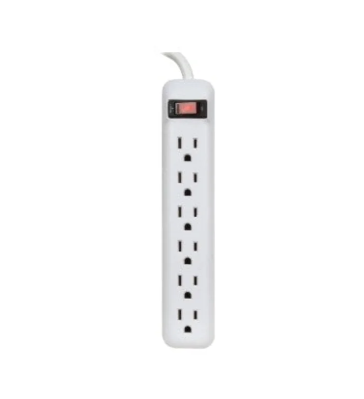 Power Zone Power 6 Outlet Strip with 18" Cord Straight Plug