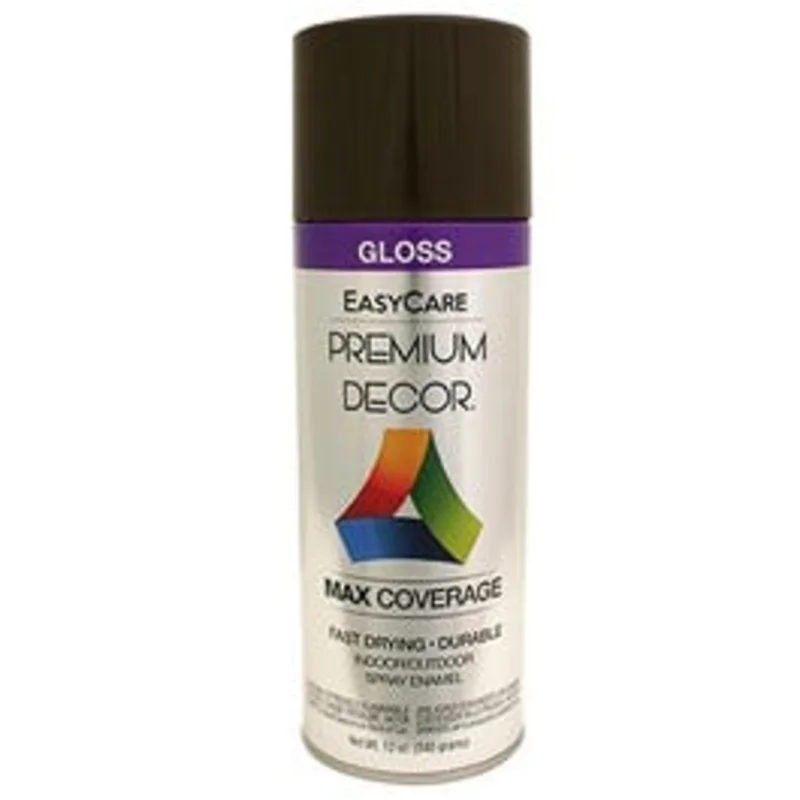 Premium Decor Spray Paint, Leather Brown Gloss, 12-oz.