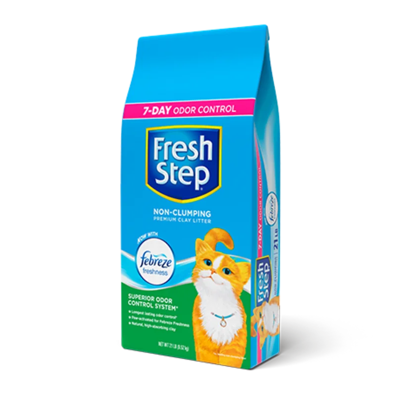 PREMIUM NON-CLUMPING LITTER NOW WITH FEBREZE