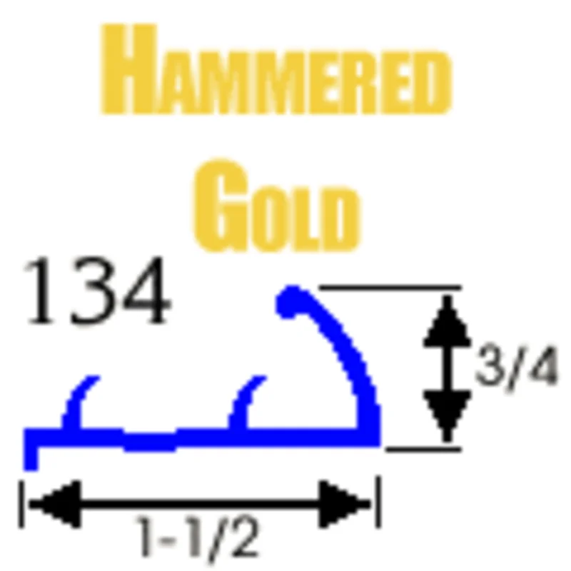 Premium Tapdown Carpet Gripper - Hammered Gold - 480 Linear Feet