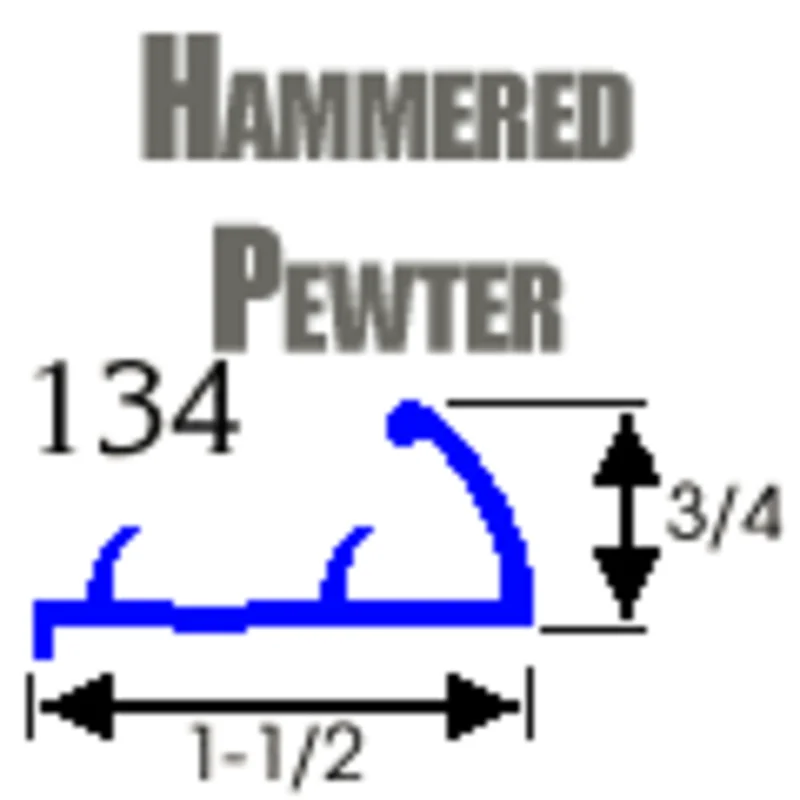 Premium Tapdown Carpet Gripper - Hammered Pewter - 480 Linear Feet