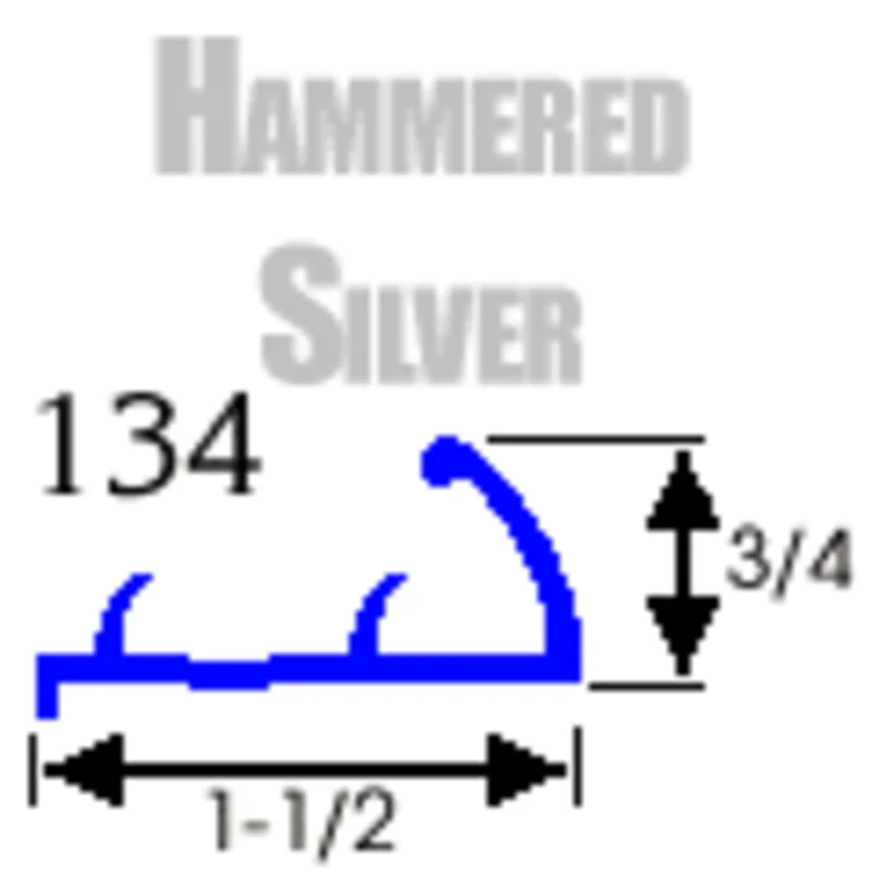 Premium Tapdown Carpet Gripper - Hammered Silver - 480 Linear Feet