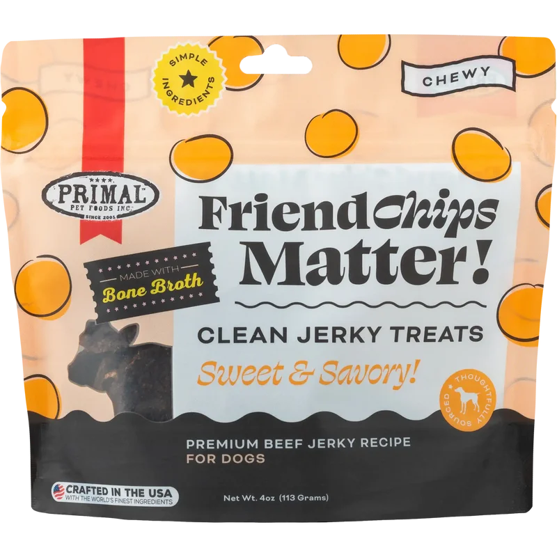 Primal Pet Foods Friend Chips Matter Jerky Treat Beef