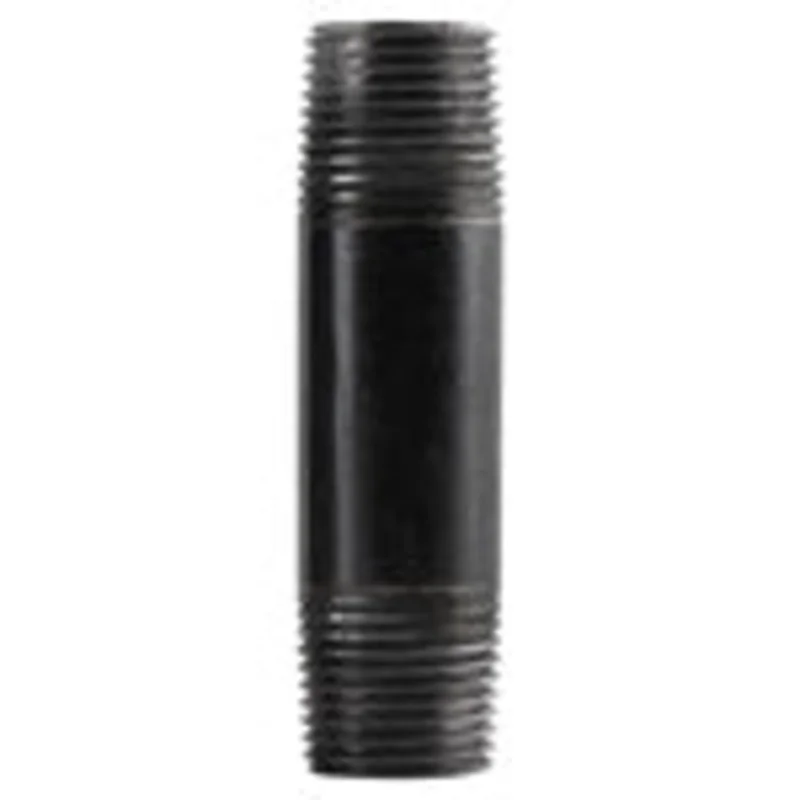 ProSource Black Nipple Pipe Male Steel 40 Schedule