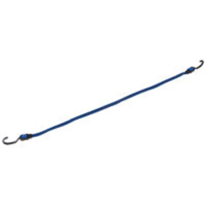 ProSource Bungee Stretch Cord, 17 mm Dia, 36 in L, Polypropylene, Blue, Hook End Blue