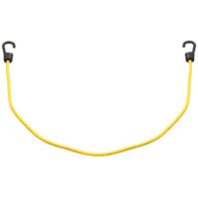 ProSource Bungee Stretch Cord, 8 mm Dia, 40 in L, Polypropylene, Yellow, Hook End Yellow