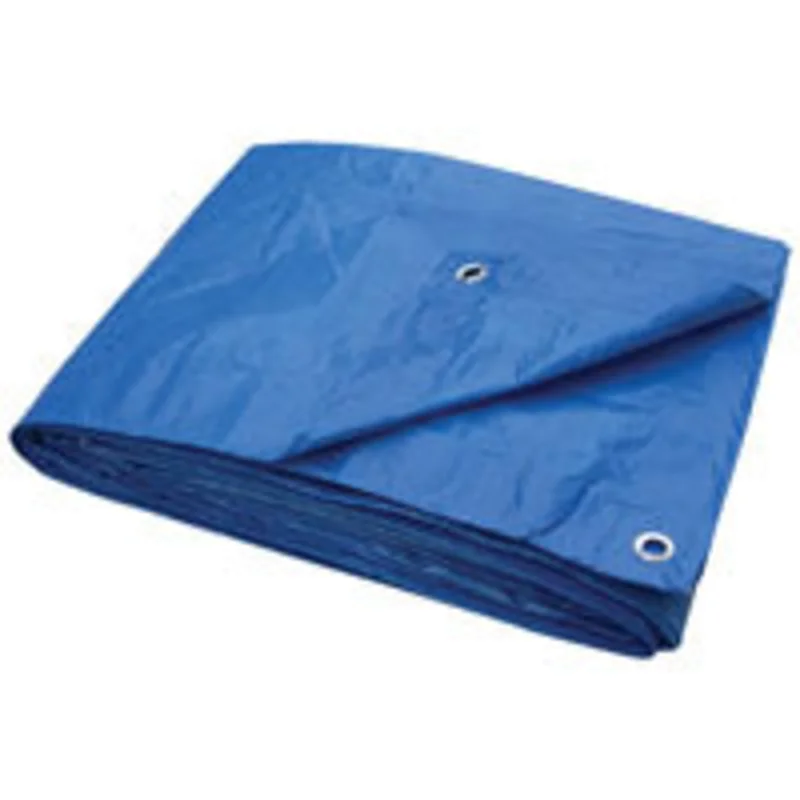 ProSource Tarpaulin, 8 ft L, 6 ft W, 3.5 mil Thick, Plastic, Blue Blue