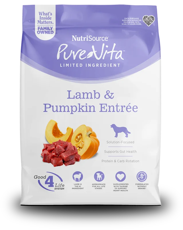 PureVita Lamb & Pumpkin Entre Limited Ingredient Dog Food
