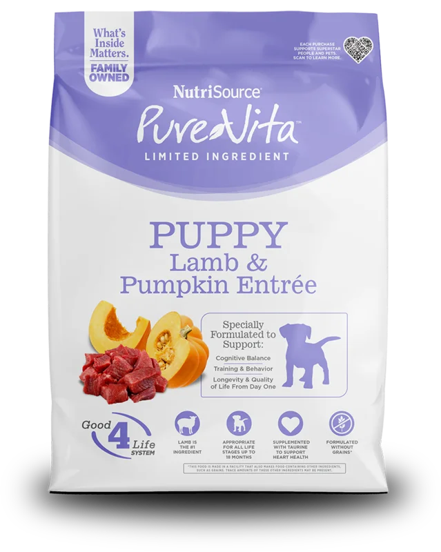 PureVita Puppy Lamb & Pumpkin Entre Limited Ingredient Dog Food