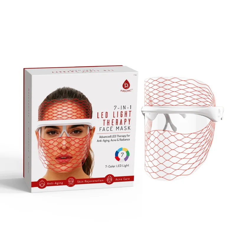 Pursonic 7-in-1 LED Light Therapy Face Mask  Rejuvenate, Restore & Reveal Your Glow