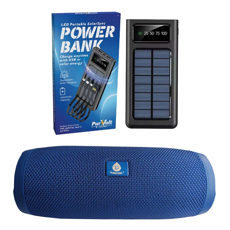 Pursonic Adventure Travel Bundle: Stay Charged, Entertained, and Ready for Anything!