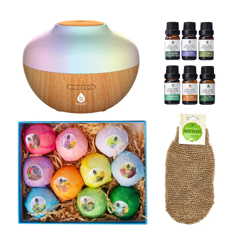 Pursonic Bath & Aromatherapy Bundle Essential Oils, Bath Bombs & More!