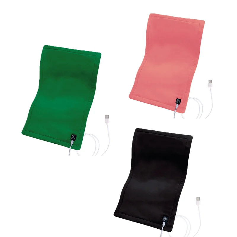 Pursonic Comfort Trio Extra Large Electric Heating Pads (Green, Pink & Black)