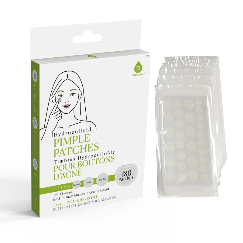 Pursonic Hydrocolloid Pimple Patches Multi-Size Blemish Care for Faster Healing