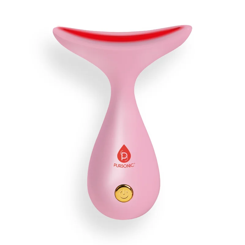 Pursonic LED Light Therapy Neck & Face Sculpting Wand PINK