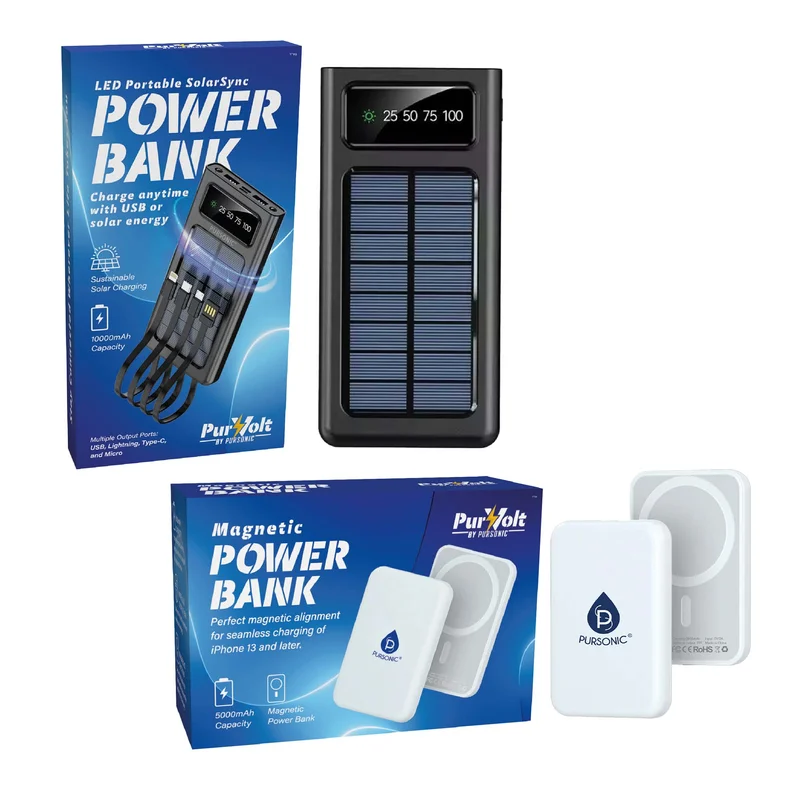 Pursonic Power-on-the-Go Travel Bundle: Stay Charged Anywhere, Anytime!