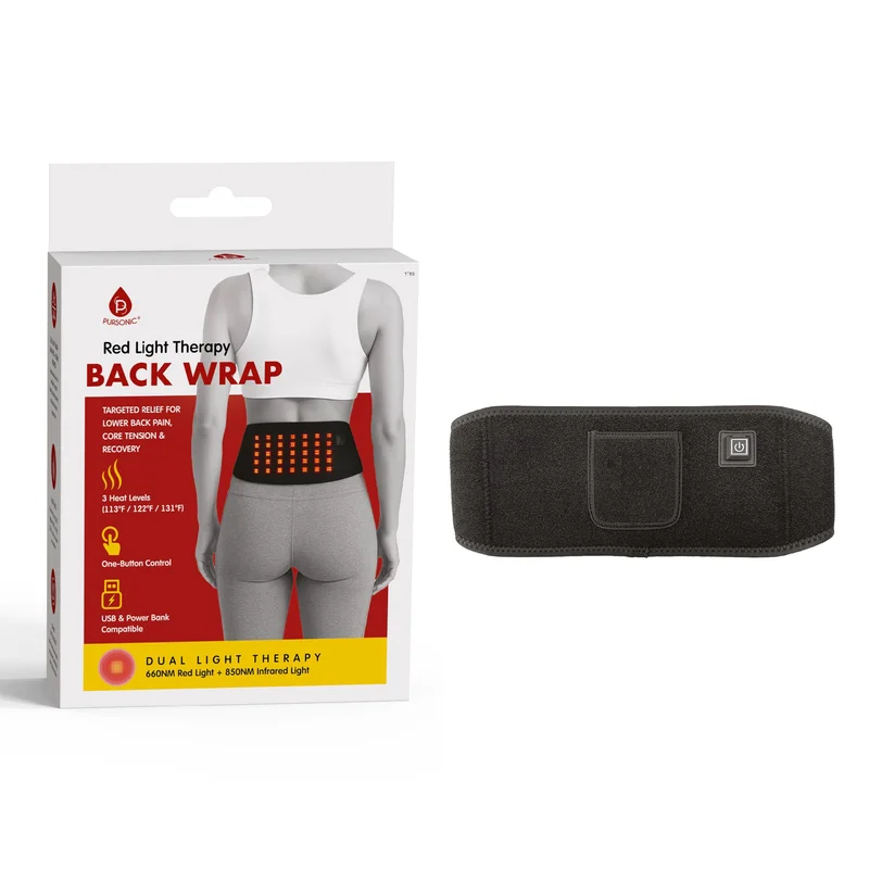 Pursonic Red Light Therapy Back Wrap  Comfort & Recovery for Lower Back and Core