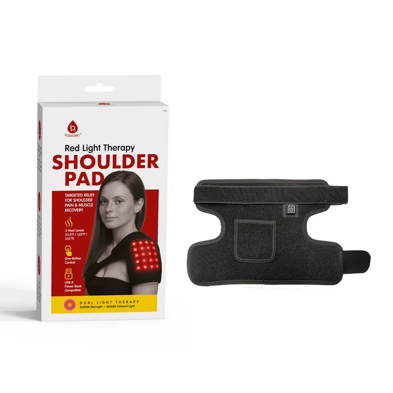 Pursonic Red Light Therapy Shoulder Pad  Targeted Relief for Pain, Stiffness & Recovery
