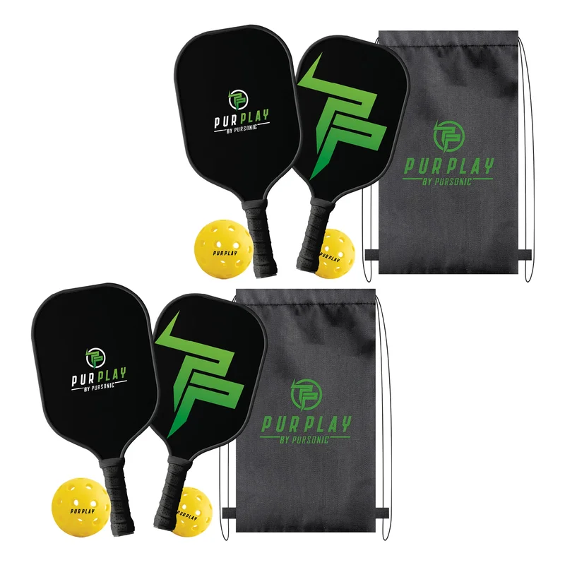 Pursonic The Ultimate Pickleball High Performance Set 4 Paddles, 4 Balls & 2 Carry Bag