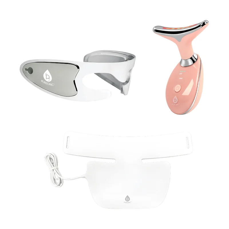 Pursonic Total LED Light Therapy System: Eye Mask, Multi-Function Device & Neck Plate