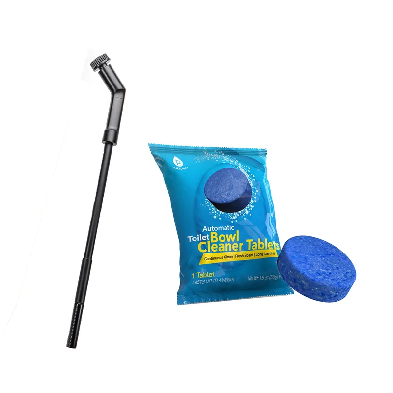 Pursonic Ultimate Home Cleaning Bundle Rechargeable Scalable Scrubber Brush + Automatic Toilet Bowl Cleaner Tablets