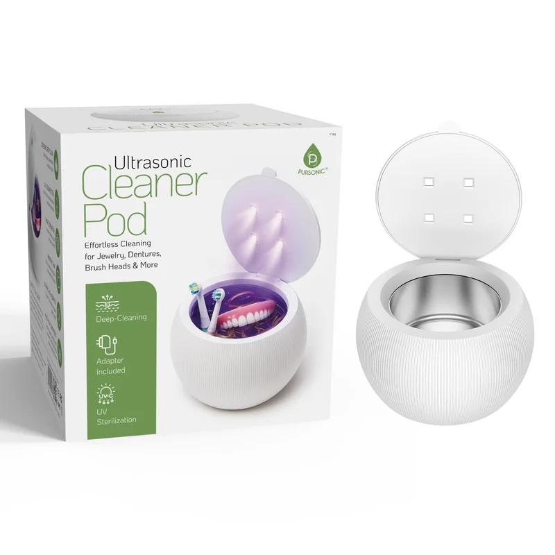 Pursonic Ultrasonic Cleaner Pod  Deep Cleaning and UV Sterilization in One Compact Device