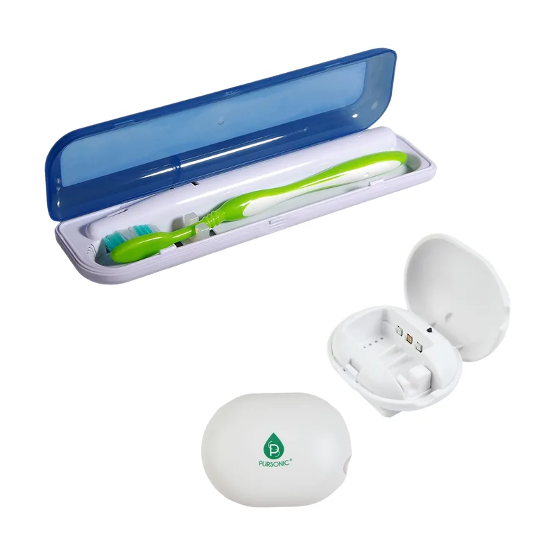 Pursonic UV Toothbrush Sanitizer & Portable Toothbrush Sterilizer Bundle  Dual Protection for a Cleaner Smile Anywhere