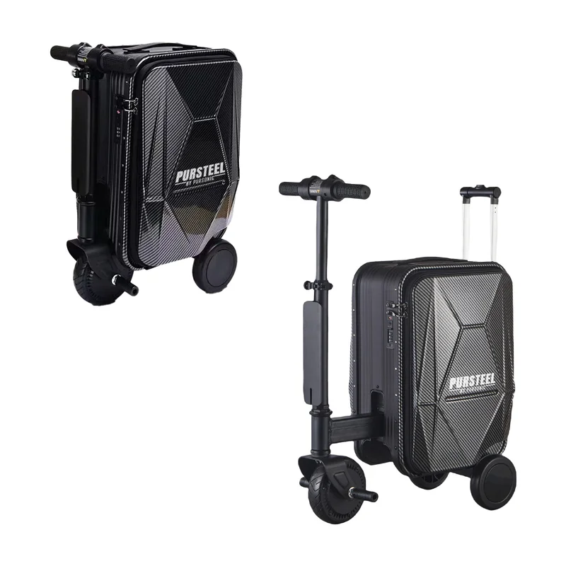 Pursteel Electric Ride-On Luggage Smart Travel with Speed, Storage & Style