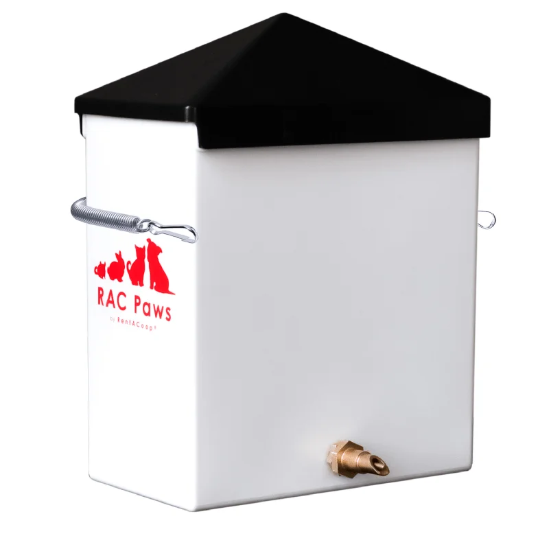 RAC Paws 64oz(2L) Small Animal Drinker with Sliding Lid and No-Drip Brass Nozzle