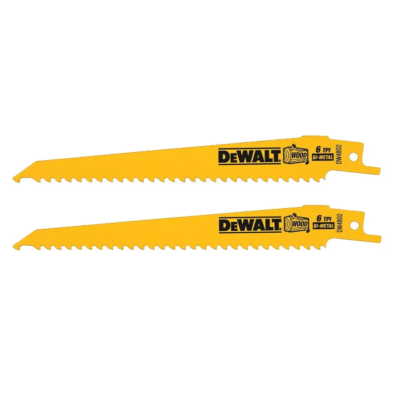 Recipro Blade 6" X 6 TPI 2 PC Dewalt